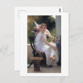 Vrouw met Cupid, Bouguereau Briefkaart (Voorkant / Achterkant)