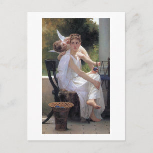 Vrouw met Cupid, Bouguereau Briefkaart