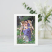 Vrouw met Cupid, Bouguereau Briefkaart (Staand voorkant)
