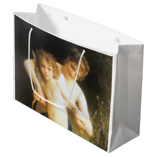 Vrouw met Cupid, Bouguereau Groot Cadeauzakje (Voorkant Gekanteld)