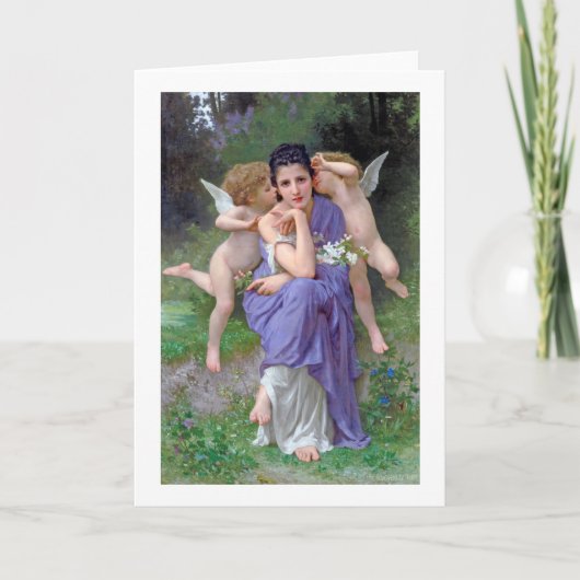 Vrouw met Cupid, Bouguereau Kaart (Voorkant)