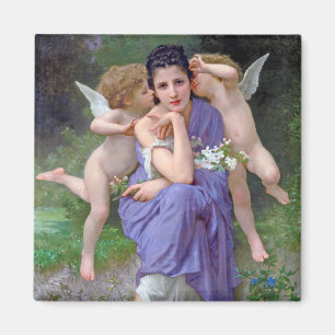 Vrouw met Cupid, Bouguereau Magneet