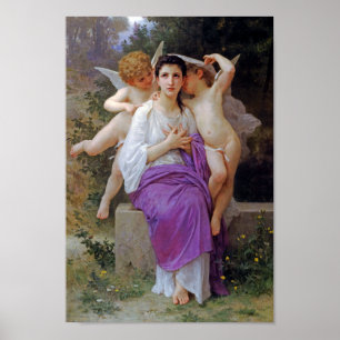 Vrouw met Cupid, Bouguereau Poster