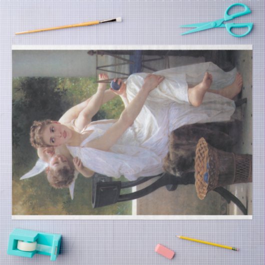 Vrouw met Cupid, Bouguereau Tissuepapier (Craft)