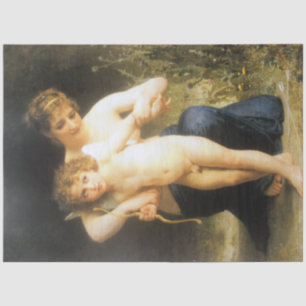 Vrouw met Cupid, Bouguereau Tissuepapier