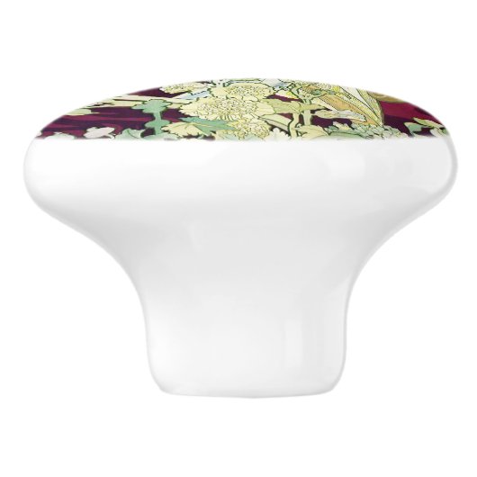 vrouw met Daisy Keramische Knop (Zijkant)