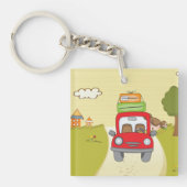 Vrouw met de auto sleutelhanger (Voorkant)