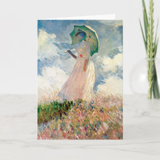 Vrouw met de Studie van de Parasol door Claude Kaart