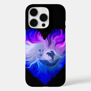Vrouw met Dolfijnen in de maan iPhone 16 Pro Hoesje