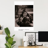 Vrouw met duiven, Trafalgar Square Poster (Thuiskantoor)