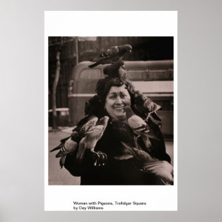 Vrouw met duiven, Trafalgar Square Poster