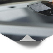 Vrouw met dumbbels poster (Hoek)