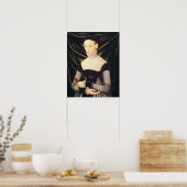 Vrouw met een annatie poster (Keuken)