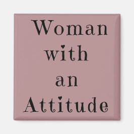 Vrouw met een Attitude Square Magnet Magneet