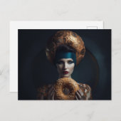 Vrouw met een bagel briefkaart (Voorkant / Achterkant)