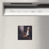 Vrouw met een evenwicht magneet (Insitu (Vaatwasser))