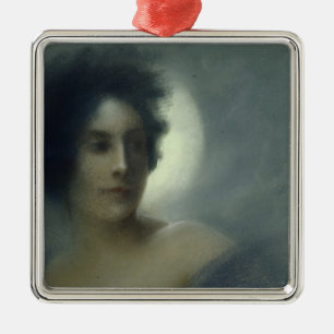 Vrouw met een halve maan of, The Eclipse, 1888 Metalen Ornament