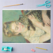 Vrouw met een Kat door Auguste Renoir Tissuepapier (Craft)