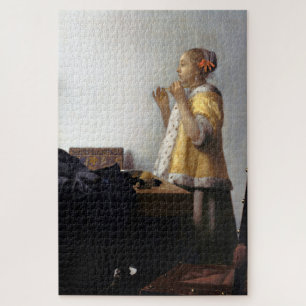 Vrouw met een Ketting van Pearl, Johannes Vermeer Legpuzzel