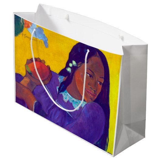 Vrouw met een Mango, Gauguin Groot Cadeauzakje (Achterkant Gekanteld)