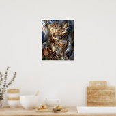 Vrouw met een paard poster (Keuken)