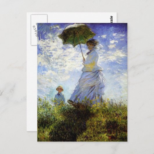 Vrouw met een Parasol Briefkaart (Voorkant / Achterkant)