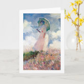 Vrouw met een Parasol, Claude Monet, 1886 Kaart (Gele Bloem)
