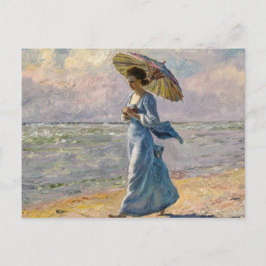 Vrouw met een parasol, Claude Monet Briefkaart (Voorkant)