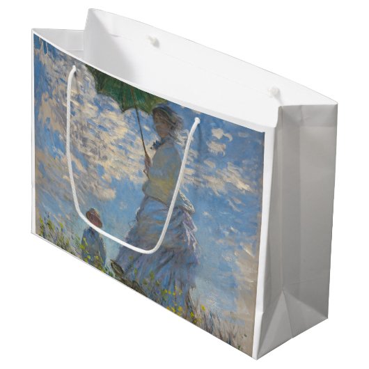 Vrouw met een parasol | Frans landschap Groot Cadeauzakje (Voorkant Gekanteld)