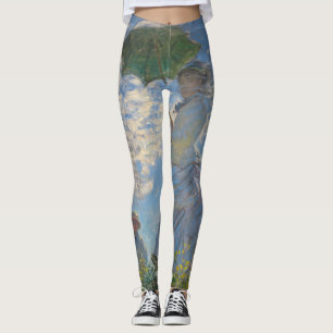 Vrouw met een parasol   Frans landschap Leggings