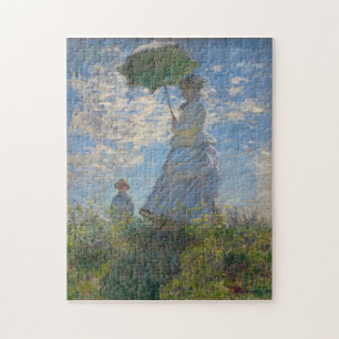 Vrouw met een parasol   Frans landschap Legpuzzel