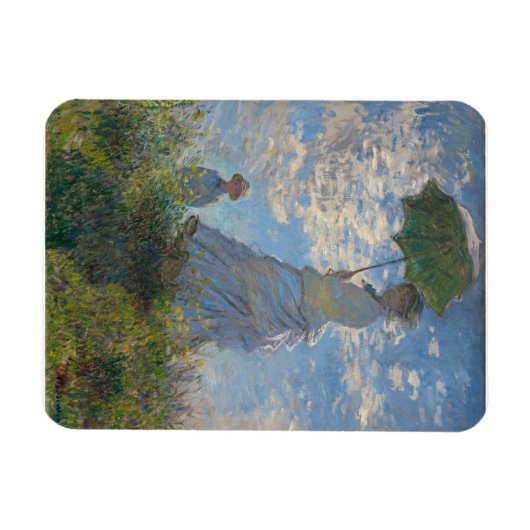 Vrouw met een parasol | Frans landschap Magneet (Horizontaal)