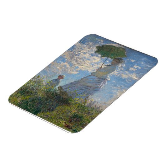 Vrouw met een parasol | Frans landschap Magneet (Linkerzijde)