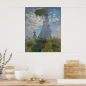 Vrouw met een parasol | Frans landschap Poster (Keuken)