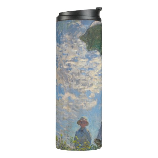 Vrouw met een parasol | Frans landschap Thermosbeker (Gedraaid links)