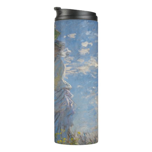 Vrouw met een parasol | Frans landschap Thermosbeker (Geroteerd rechts)
