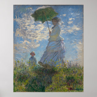 Vrouw met een parasol van Claude Monet Poster