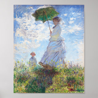 Vrouw met een parasol van Claude Monet Poster