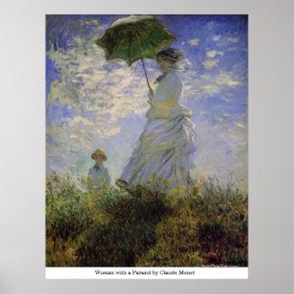 Vrouw met een parasol van Claude Monet Poster