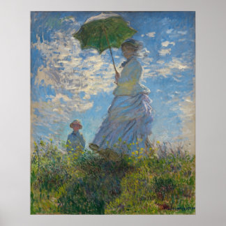 Vrouw met een parasol van Claude Monet Poster
