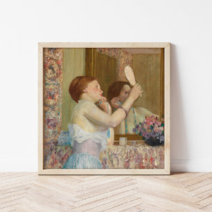 Vrouw met een spiegel   Frederick Carl Frieseke Poster