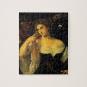 Vrouw met een spiegel van tiaan, renaissance legpuzzel (Verticaal)