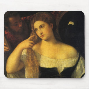 Vrouw met een spiegel van Titian, Antieke Renaissa Muismat