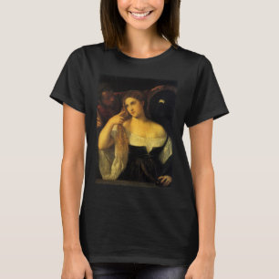 Vrouw met een spiegel van Titian, antieke Renaissa T-shirt