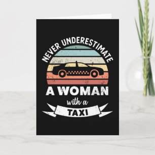 Vrouw met een taxi Funny Cars Cadeau Moeder Kaart