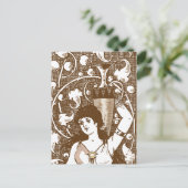 Vrouw met een urn briefkaart (Staand voorkant)