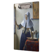Vrouw met een waterjuk van Johannes Vermeer Klembord (Links)
