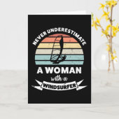 Vrouw met een Windsurfer Funny Gift Wife Kaart (Gele Bloem)