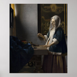 Vrouw met evenwicht — Vermeer Poster