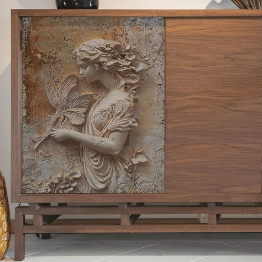 Vrouw met Fern Fronds Decoupage Tissuepapier